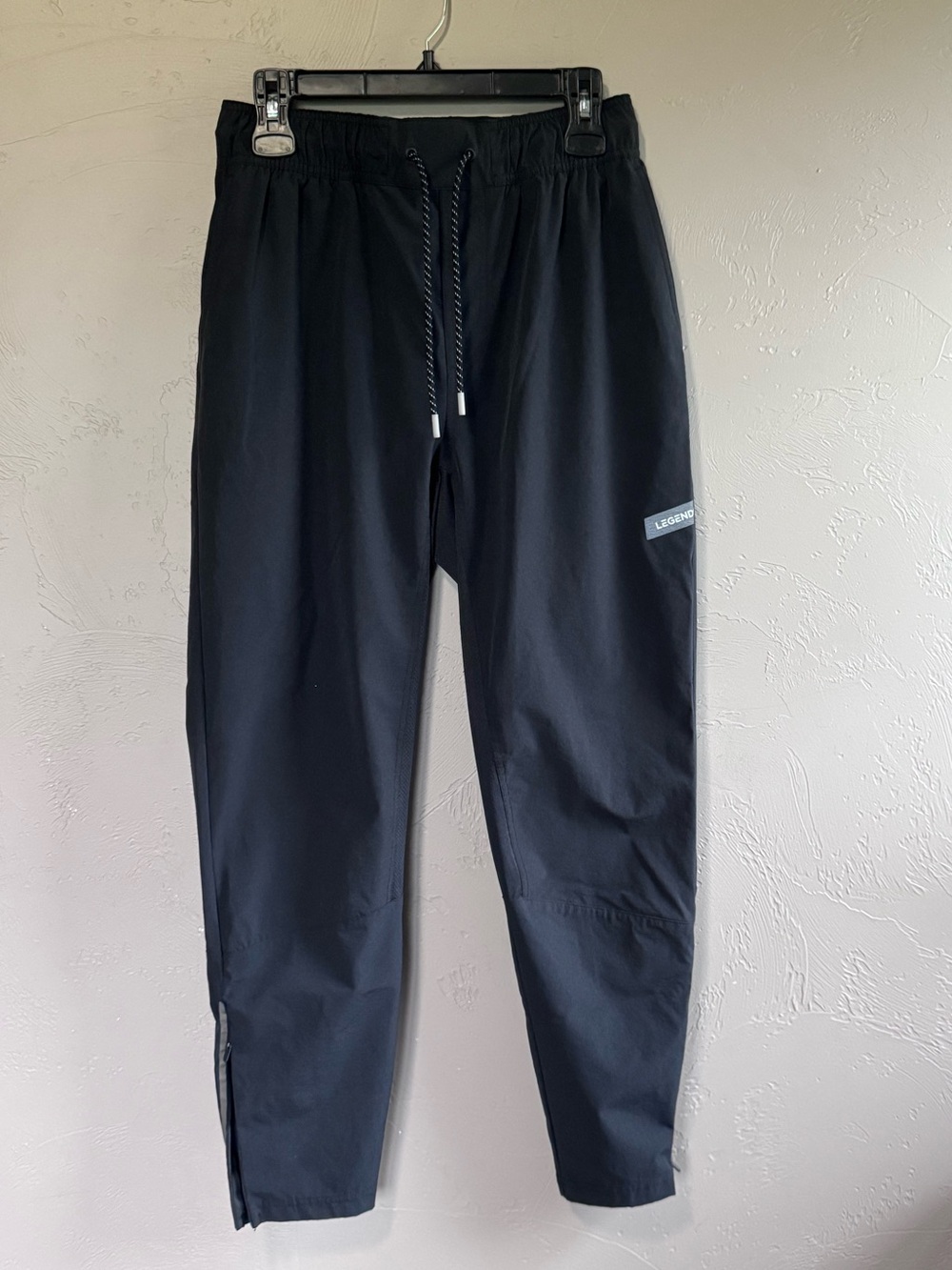 Black Men's Drawstring Active Pants